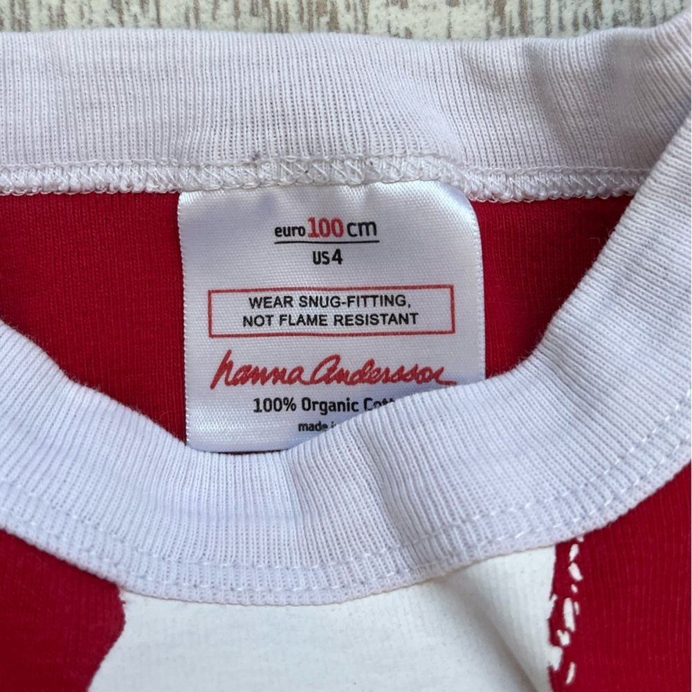 Hanna Andersson Christmas Holiday Santa Pajama Set Size 4 100 cm - Picture 4 of 4